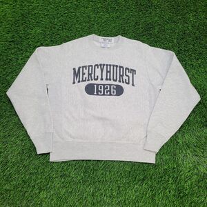 Vintage Mercyhurst Sweatshirt Small 21x24 Gray Oversized
